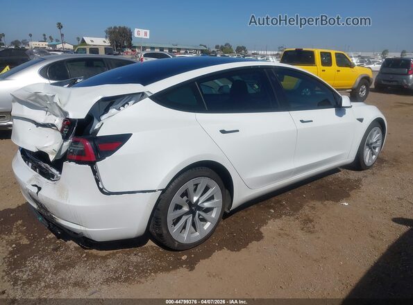 5YJ3E1EB0MF076601 2021 TESLA MODEL 3 White Հետևի աջ
