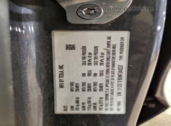 5YJ3E1EB0NF344337 2022 TESLA MODEL Угольный Вид подкапотного пространства