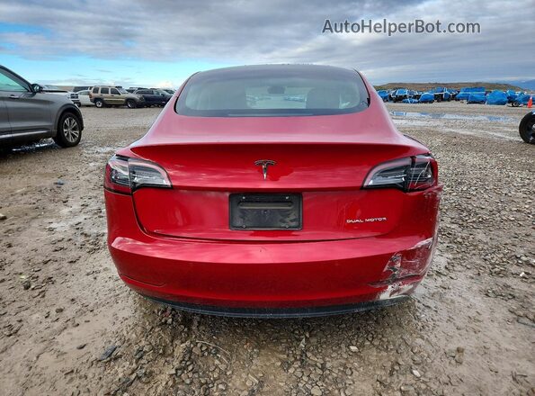 5YJ3E1EB3MF044547 2021 TESLA MODEL Red Vista trasera