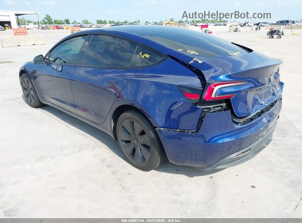 5YJ3E1EB4RF833863 2024 TESLA MODEL 3 Синий Задняя левая четверть