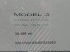 2024 Tesla Model 3 Long Range Dual Motor All-wheel Drive Синий vin: 5YJ3E1EB4RF833863