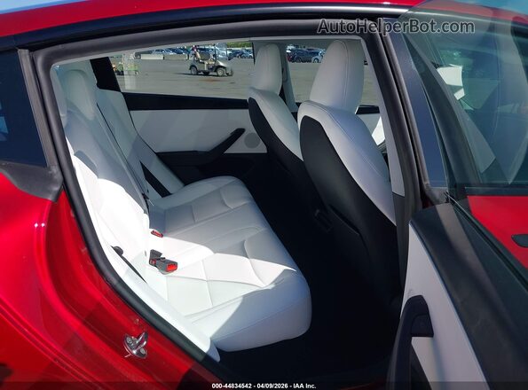 5YJ3E1EB4SF904386 2025 TESLA MODEL 3 Красный Вид наклейки с VIN-кодом