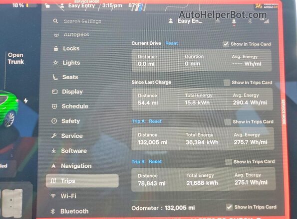 5YJ3E1EB5KF512341 2019 TESLA MODEL White Widok zestawu wskaźników