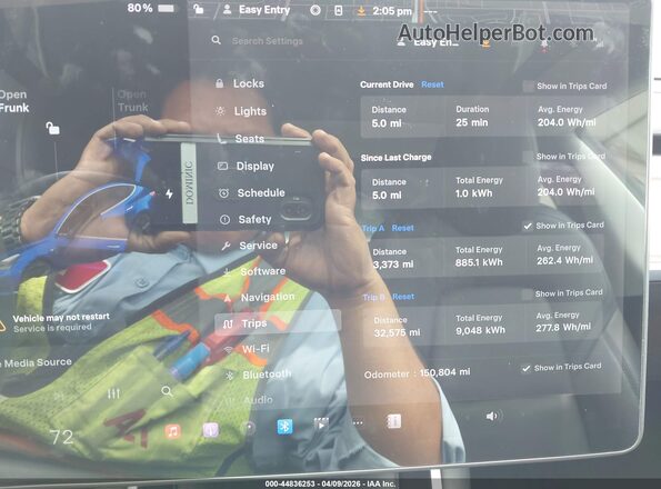 5YJ3E1EB5LF717403 2020 TESLA MODEL 3 Синий Вид задних сидений