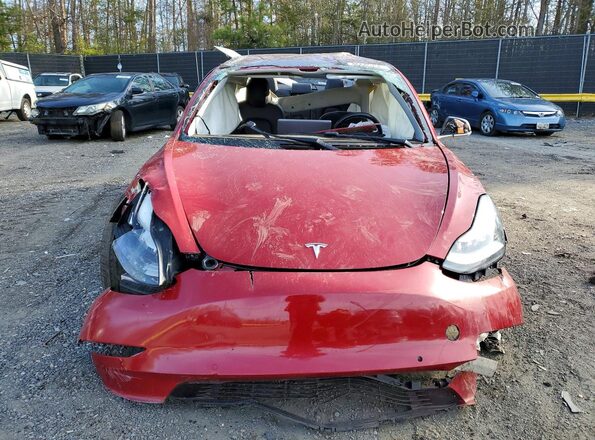 5YJ3E1EB6JF133699 2018 TESLA MODEL Красный Вид спереди