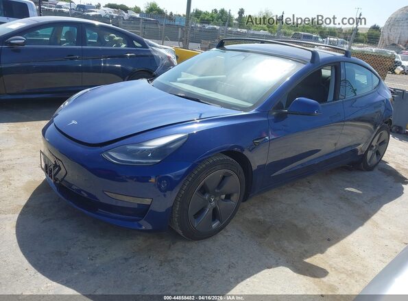 5YJ3E1EB7NF350698 2022 TESLA MODEL 3 Синий Передняя левая четверть