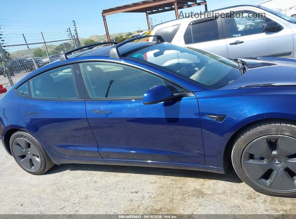 5YJ3E1EB7NF350698 2022 TESLA MODEL 3 Синий Вид задней части салона