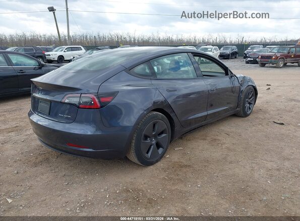 5YJ3E1EB9NF183339 2022 TESLA MODEL 3 Серый Задняя правая четверть