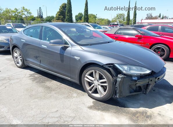 5YJSA1E26GF126767 2016 TESLA MODEL S Серый Передняя правая четверть