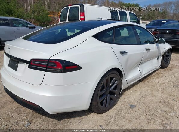 5YJSA1E53NF478129 2022 TESLA MODEL S White Задня права чверть