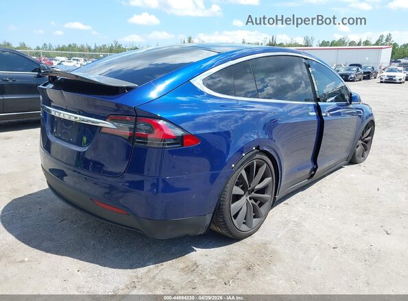 5YJXCBE22LF263558 2020 TESLA MODEL X Синий Задняя правая четверть