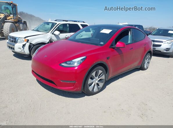 5YJYGDEE1MF083682 2021 TESLA MODEL Y Red Передня ліва чверть