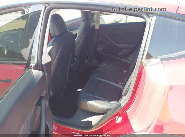 5YJYGDEE1MF083682 2021 TESLA MODEL Y Red Вид наклейки з VIN-кодом