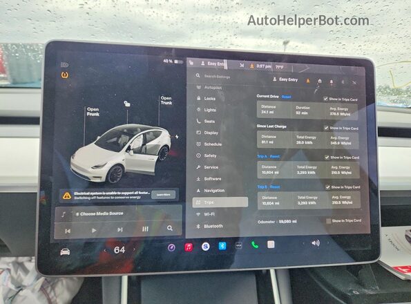5YJYGDEE6LF046285 2020 TESLA MODEL Белый Вид щитка приборов