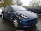 2021 Tesla Model Y Long Range Dual Motor All-wheel Drive Dark Blue vin: 5YJYGDEE7MF265063