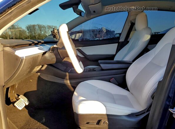 5YJYGDEF5MF209390 2021 TESLA MODEL Синий Вид салона спереди