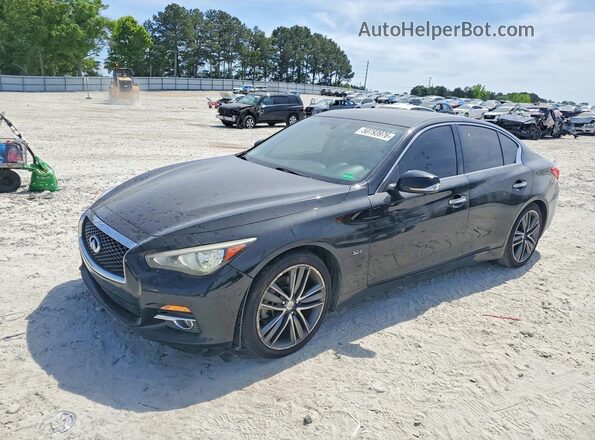 JN1EV7APXGM302266 2016 INFINITI Q50 Черный Передняя левая четверть