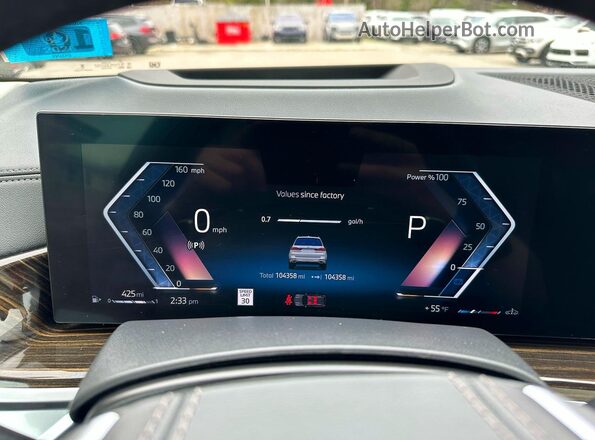 5UX23EM03R9U24321 2024 BMW X7 White Widok zestawu wskaźników