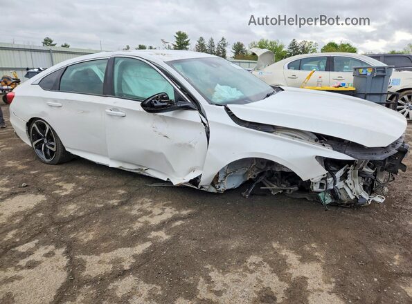 1HGCV1F31LA025639 2020 HONDA ACCORD Белый Вид спереди