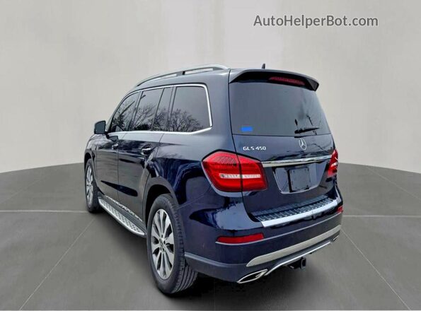 4JGDF6EE5JB124726 2018 MERCEDES-BENZ GLS Синий Передняя правая четверть