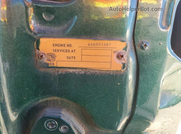 64B053367 1964 CADILLAC DEVILLE Green Widok komory silnika