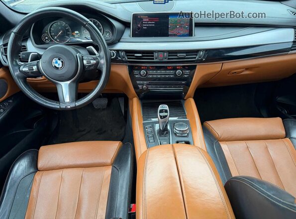 5UXKU6C55G0R34316 2016 BMW X6 Черный Вид задних сидений