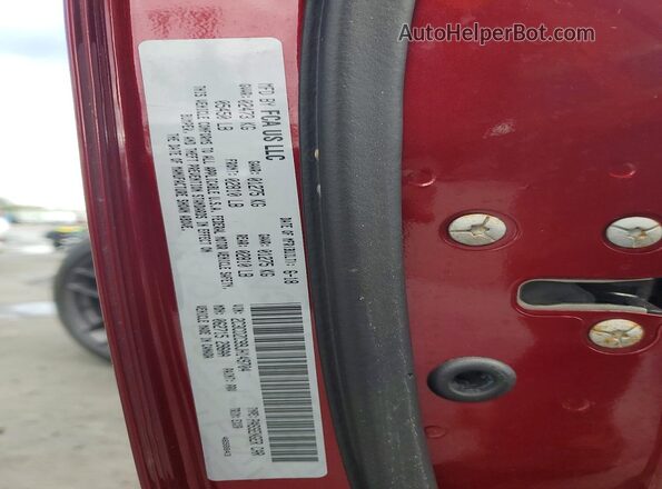 2C3CDZC99JH149704 2018 DODGE CHALLENGER Red Widok naklejki z numerem VIN