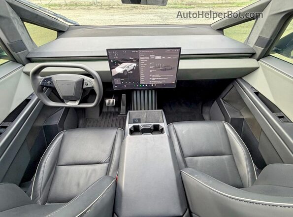 7G2CEHEE3RA048554 2024 TESLA CYBERTRUCK Gray Rear seats view