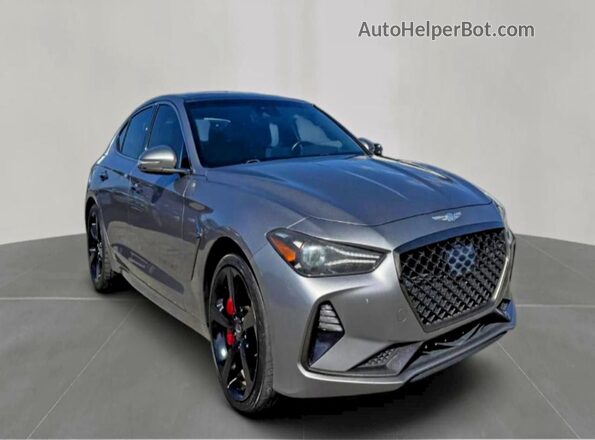 KMTG34LE6LU053532 2020 GENESIS G70 Charcoal Առջևի ձախ երեք քառորդ տեսարան