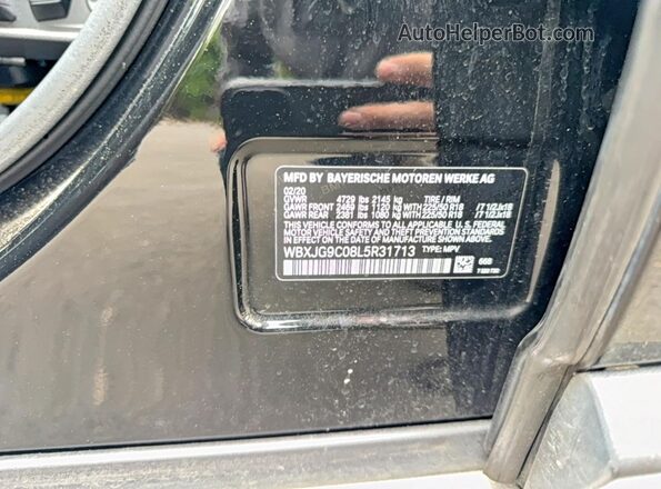 WBXJG9C08L5R31713 2020 BMW X1 Черный Вид задней части салона