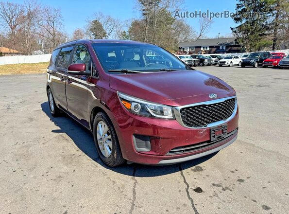 KNDMB5C18G6171969 2016 KIA SEDONA Красный Вид спереди