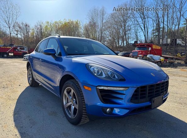 WP1AB2A50JLB34798 2018 PORSCHE MACAN Синий Передняя левая четверть