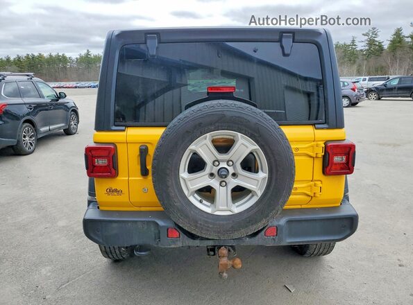 1C4HJXDN4JW318975 2018 JEEP WRANGLER Желтый Вид салона спереди