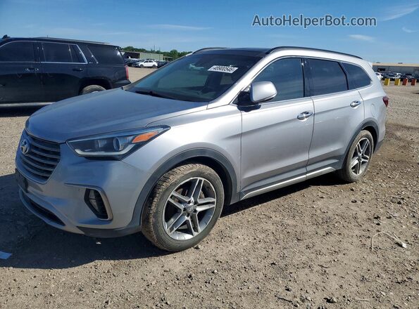 KM8SRDHF4HU186883 2017 HYUNDAI SANTA FE Серебряный Передняя левая четверть