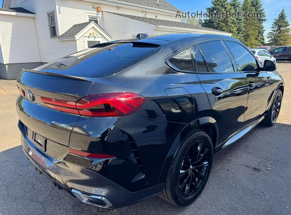 5UX33EX08R9T65489 2024 BMW X6 Черный Передняя правая четверть