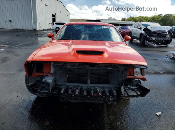 2C3CDZJG5KH607161 2019 DODGE CHALLENGER Orange Widok z tyłu