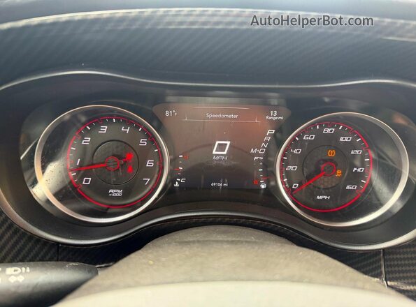 2C3CDXCT2KH578605 2019 DODGE CHARGER Черный Вид щитка приборов