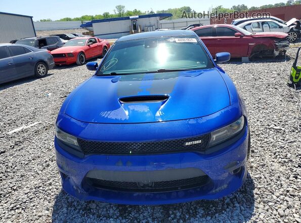 2C3CDXGJ8JH180001 2018 DODGE CHARGER Синий Вид сзади