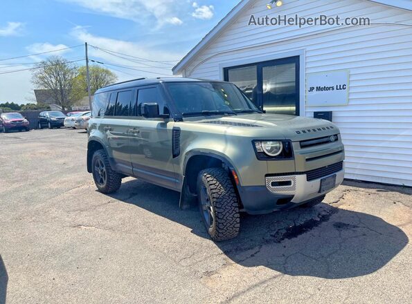 SALEJ7RXXM2052024 2021 LAND ROVER DEFENDER Зеленый Вид спереди