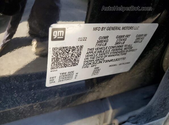 1GKS2JKT8NR183770 2022 GMC YUKON Черный Панорамный вид салона 360°