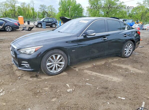 JN1CV7AP3HM642013 2017 INFINITI Q50 Черный Передняя левая четверть