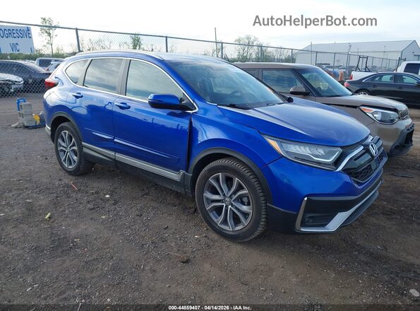 7FARW2H90LE012485 2020 HONDA CR-V Синий Передняя правая четверть