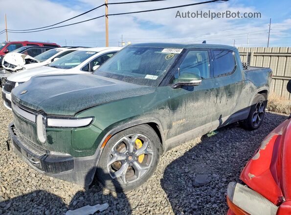 7FCTGAAA3NN015344 2022 RIVIAN R1T Green წინა მარცხენა ხედი სამი მეოთხედიდან
