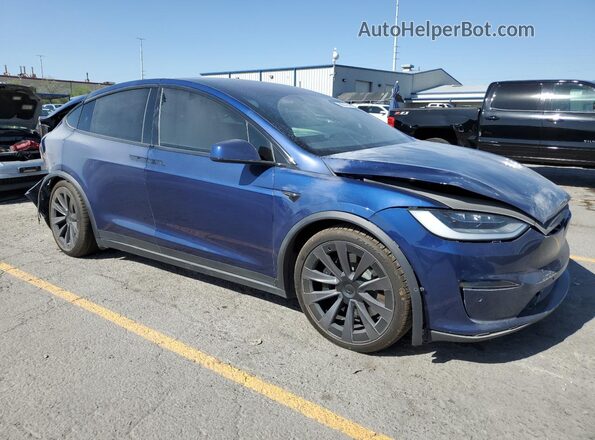 7SAXCBE60NF334071 2022 TESLA MODEL Синий Передняя правая четверть