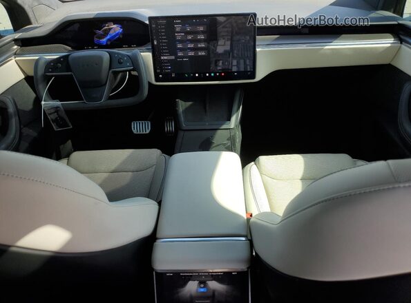 7SAXCBE60NF334071 2022 TESLA MODEL Синий Вид панели приборов