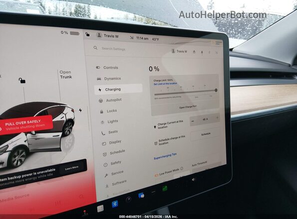 7SAYGAEE1NF535083 2022 TESLA MODEL Y Black 