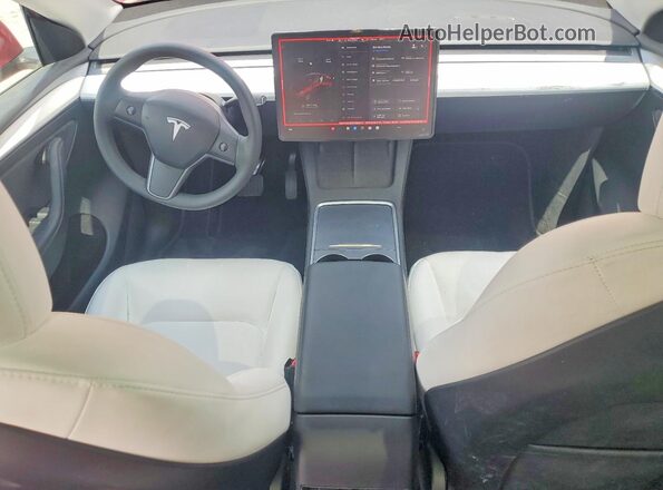 7SAYGAEE1PF895117 2023 TESLA MODEL Красный Вид панели приборов