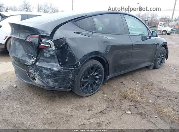 7SAYGAEE6NF315261 2022 TESLA MODEL Y Black უკანა მარჯვენა