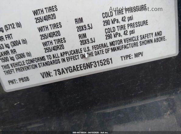 7SAYGAEE6NF315261 2022 TESLA MODEL Y Black ძრავის განყოფილების ხედი