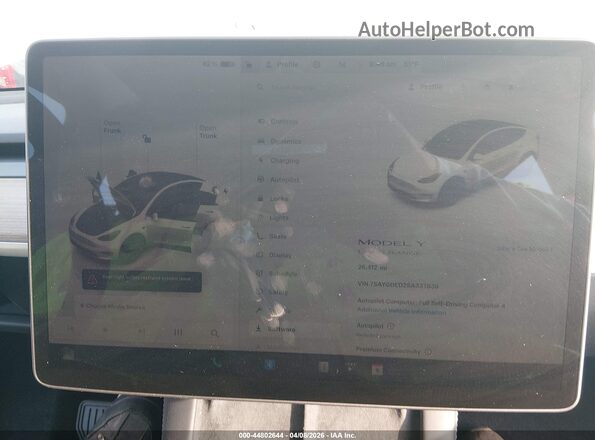 7SAYGDED2SA337839 2025 TESLA MODEL Y White Vista de los asientos traseros